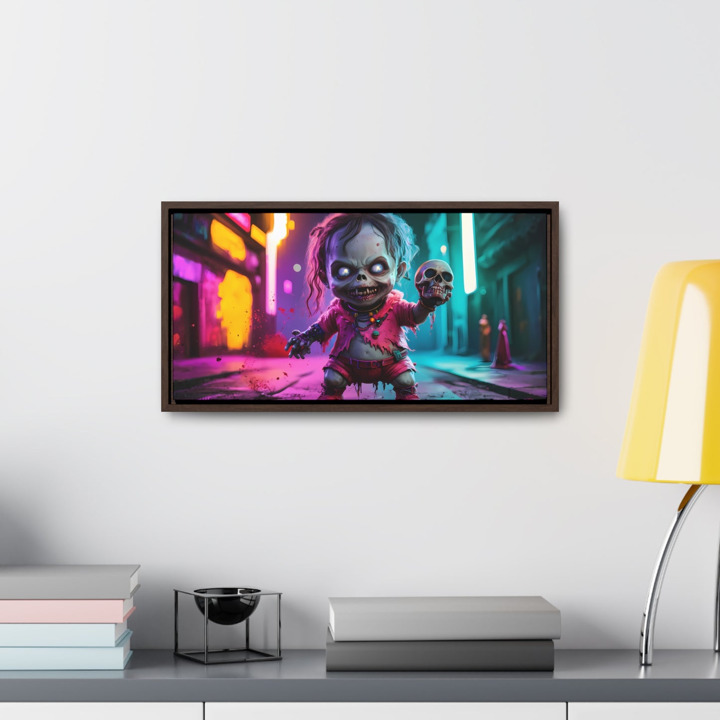 Nightmare in Neon City - Gallery Canvas Wraps, Horizontal Frame