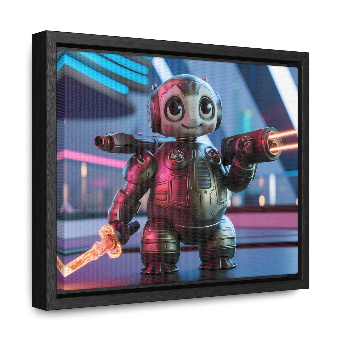 Galactic Guardian Bot - Gallery Canvas Wraps, Horizontal Frame