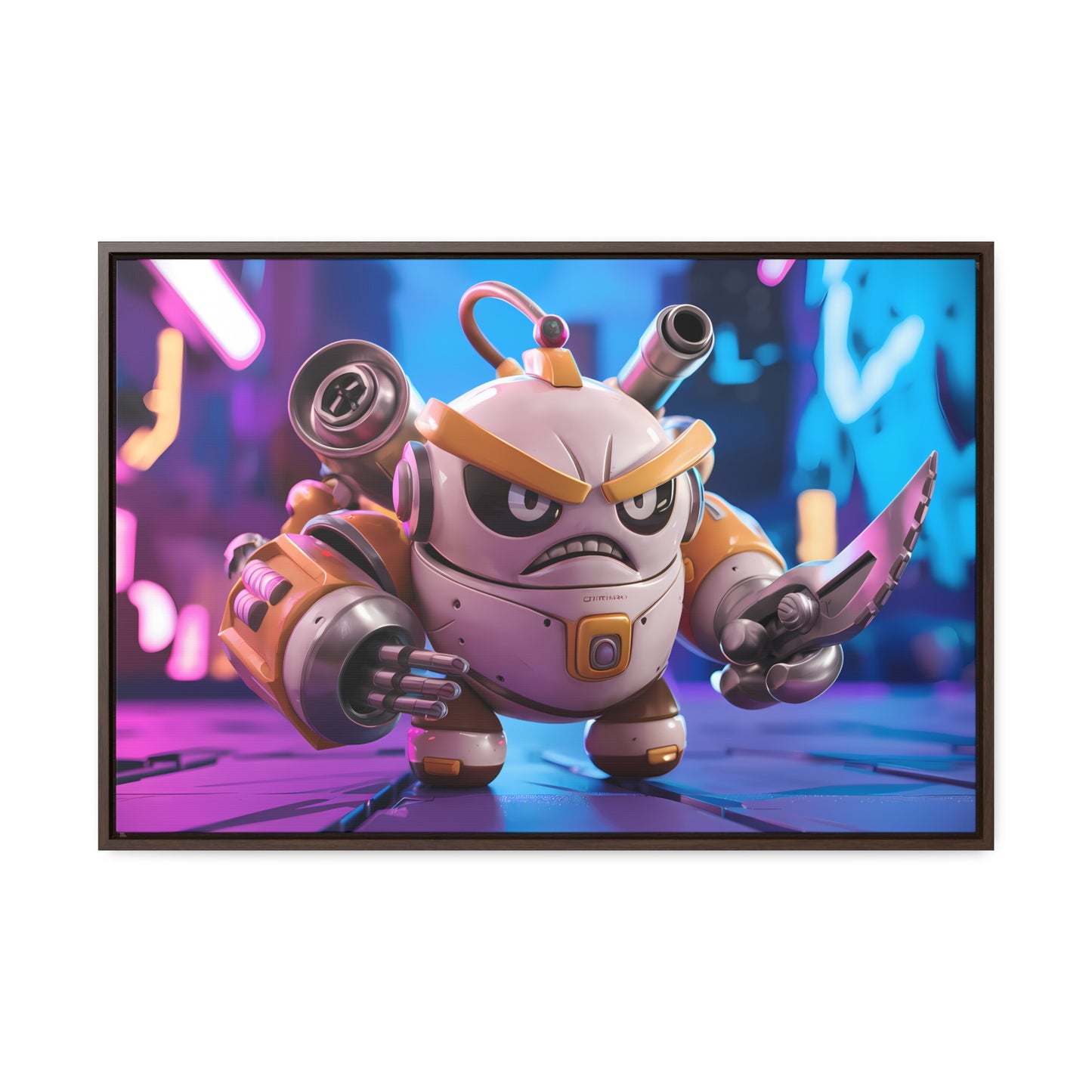 Battle-Ready Robo Warrior - Gallery Canvas Wraps, Horizontal Frame