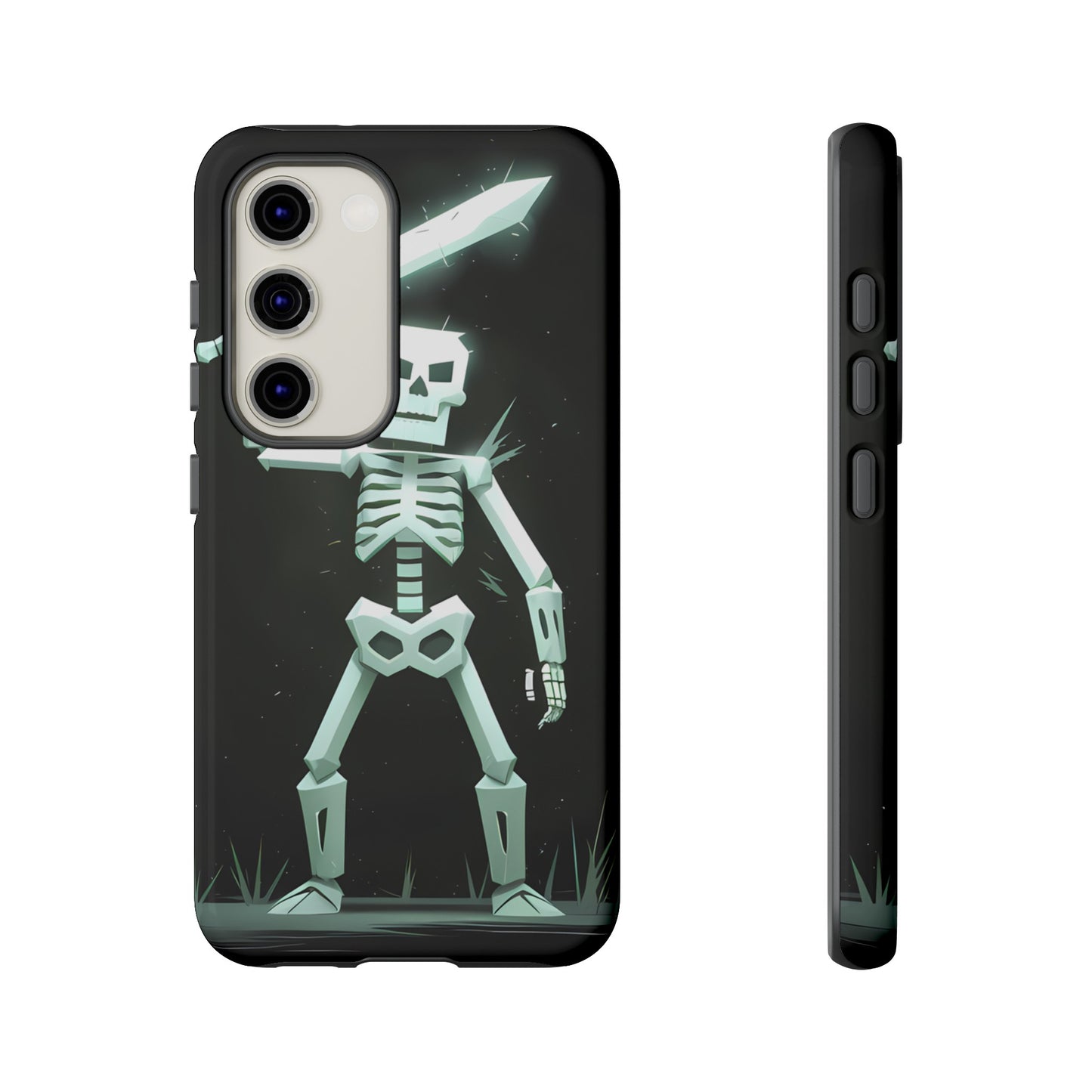 Geometric Skeleton Swordsman - Smartphone Tough Cases