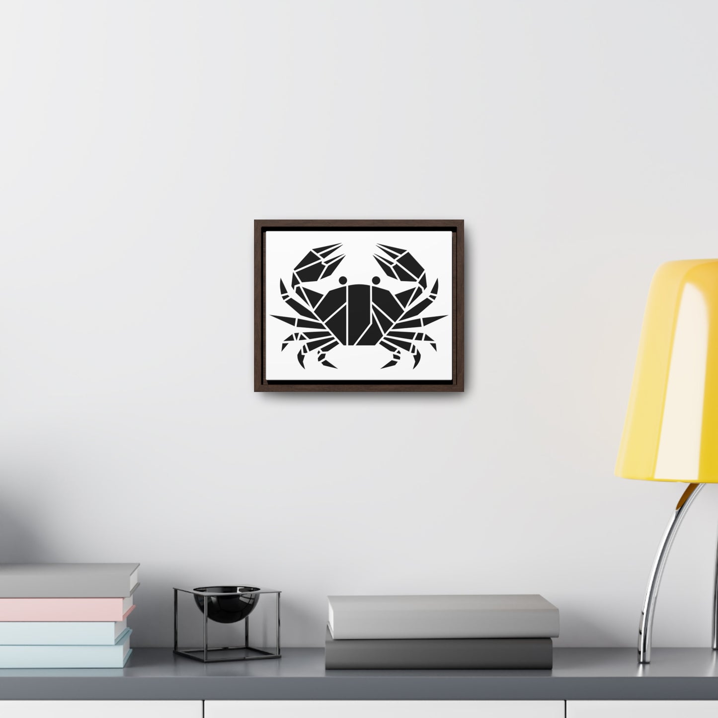 Geometric Crab Design - Gallery Canvas Wraps, Horizontal Frame