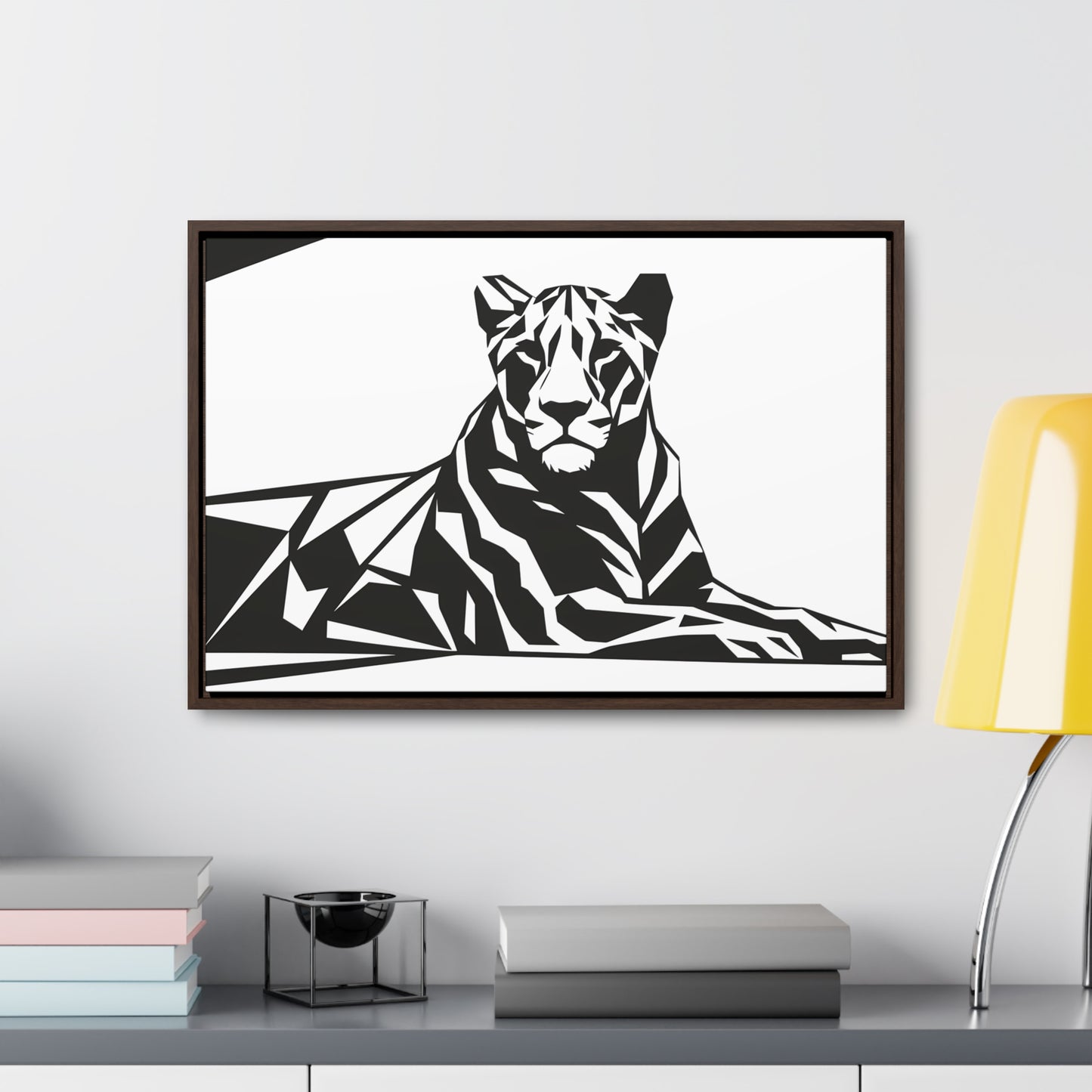 Majestic Geometric Tiger - Gallery Canvas Wraps, Horizontal Frame