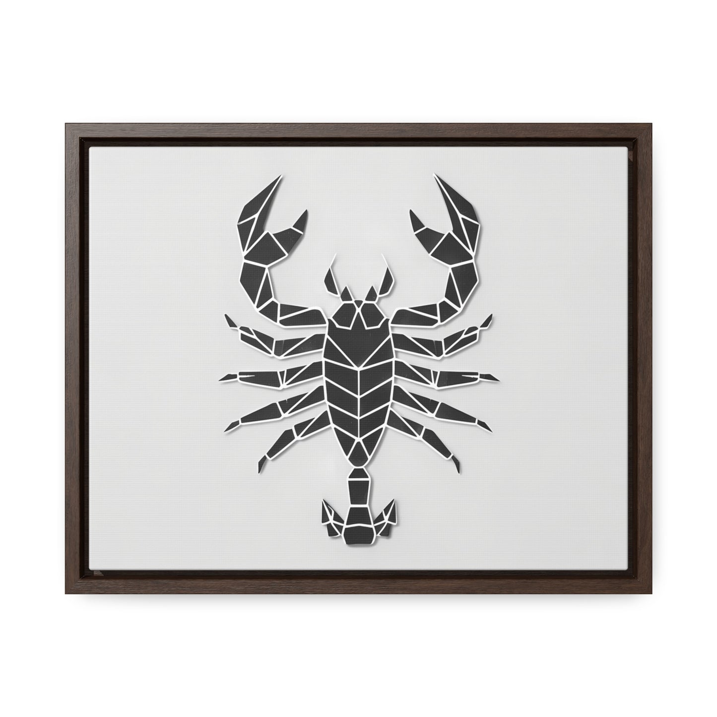 Geometric Scorpion Icon - Gallery Canvas Wraps, Horizontal Frame