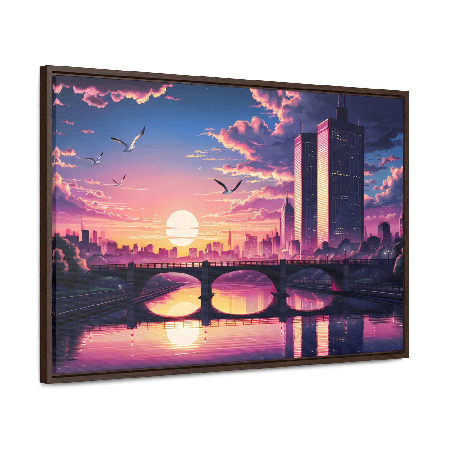 Twilight Reflections - Gallery Canvas Wraps, Horizontal Frame