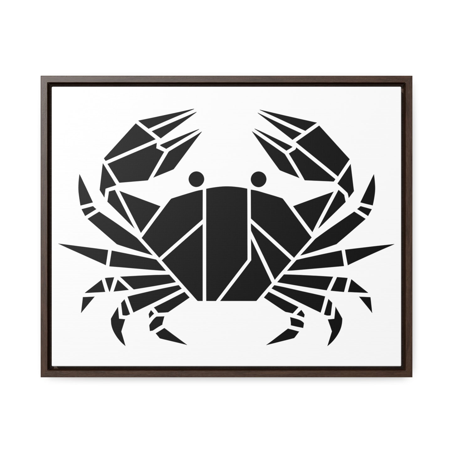 Geometric Crab Design - Gallery Canvas Wraps, Horizontal Frame