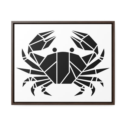 Geometric Crab Design - Gallery Canvas Wraps, Horizontal Frame