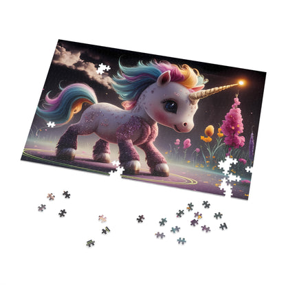 Enchanted Rainbow Unicorn in a Magical Garden - Jigsaw Puzzle (30, 110, 252, 500,1000-Piece)