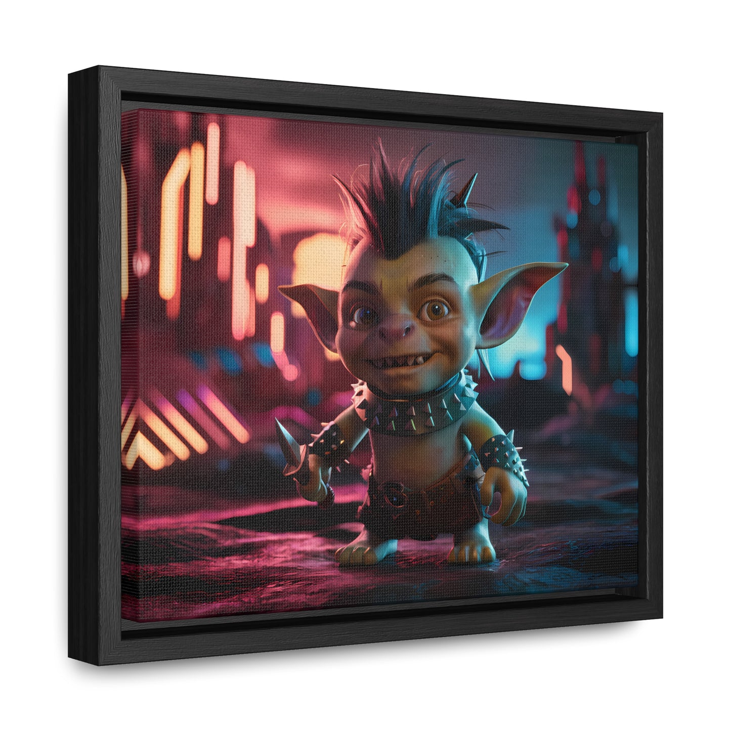 Goblin of the Neon Wastelands - Gallery Canvas Wraps, Horizontal Frame