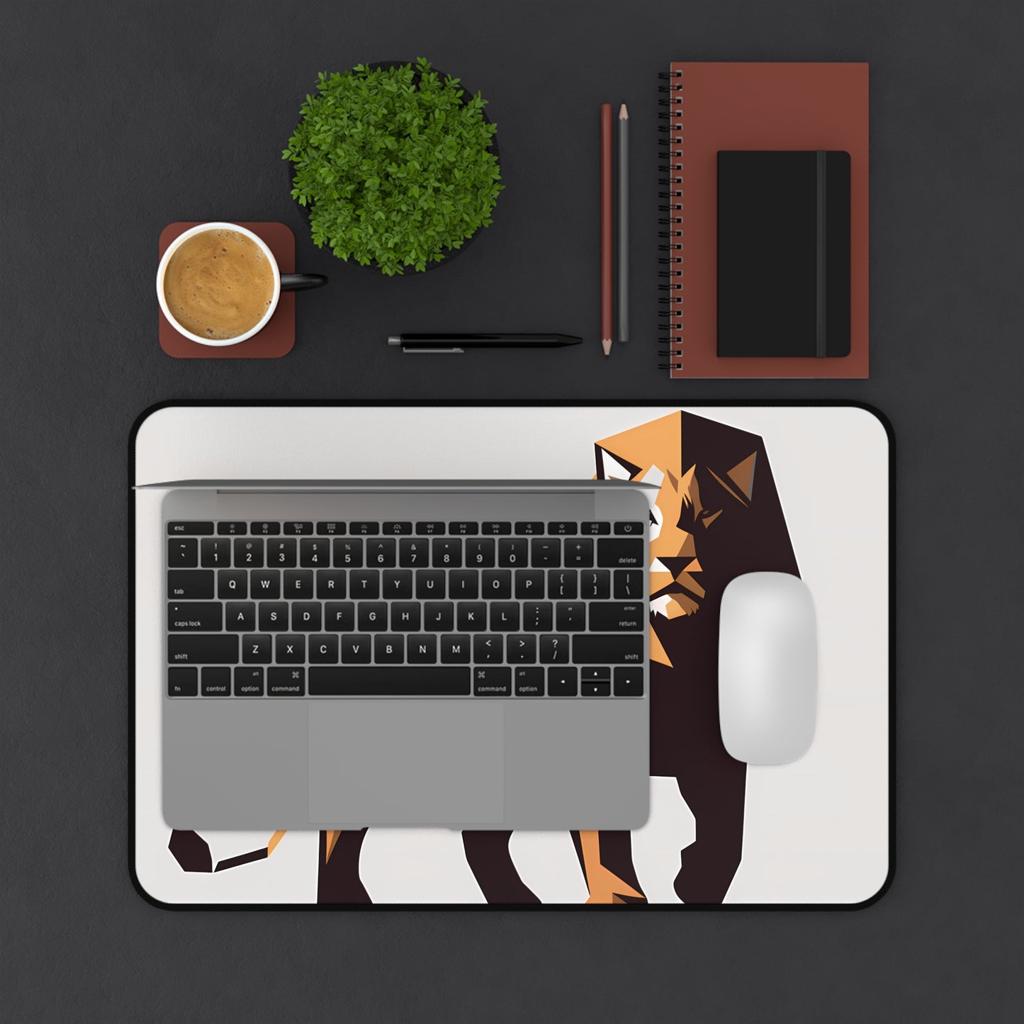 Geometric Lion - Desk Mat