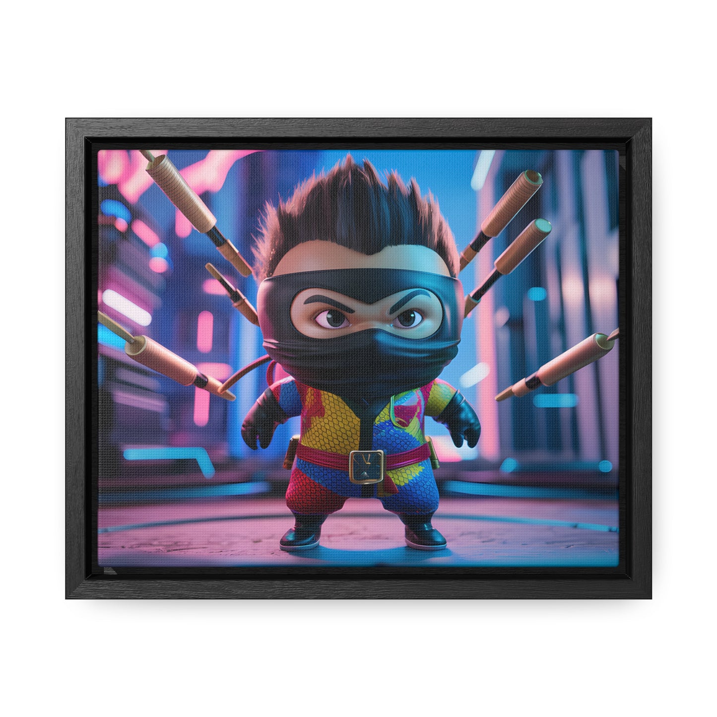 Ninja Toy Showdown - Gallery Canvas Wraps, Horizontal Frame