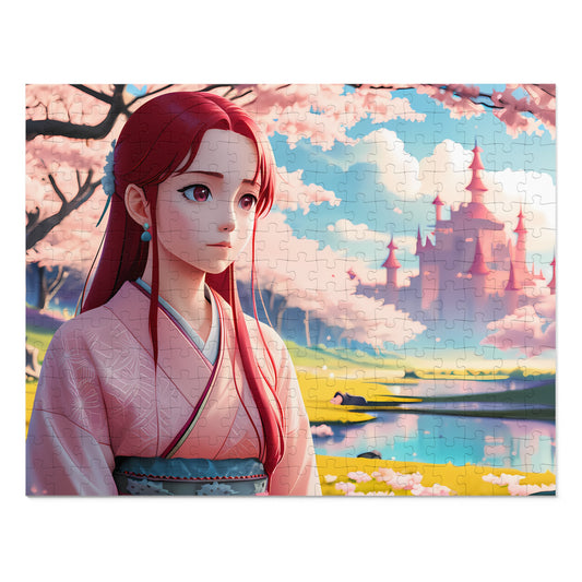 Whispers of the Cherry Blossom Princess - Jigsaw Puzzle (30, 110, 252, 500,1000-Piece)