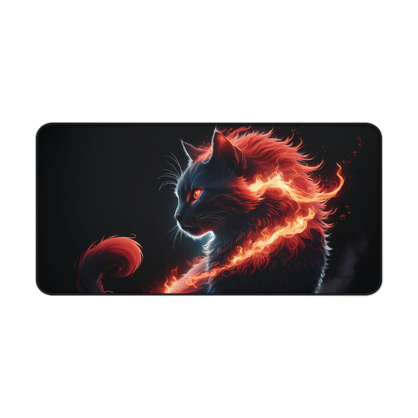 Mystical Fire Cat - Desk Mat