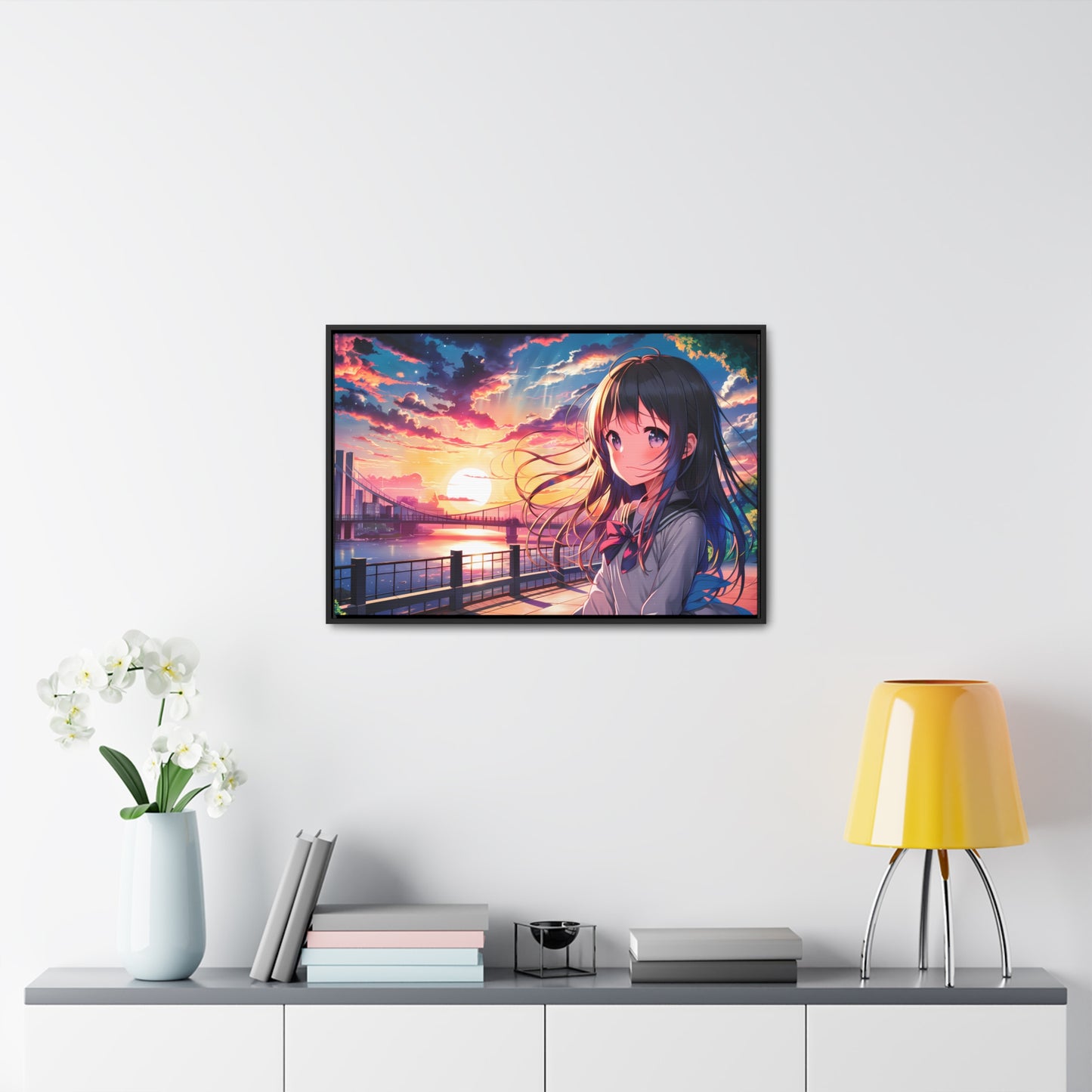 Sunset Reflections: A Silent Promise - Gallery Canvas Wraps, Horizontal Frame