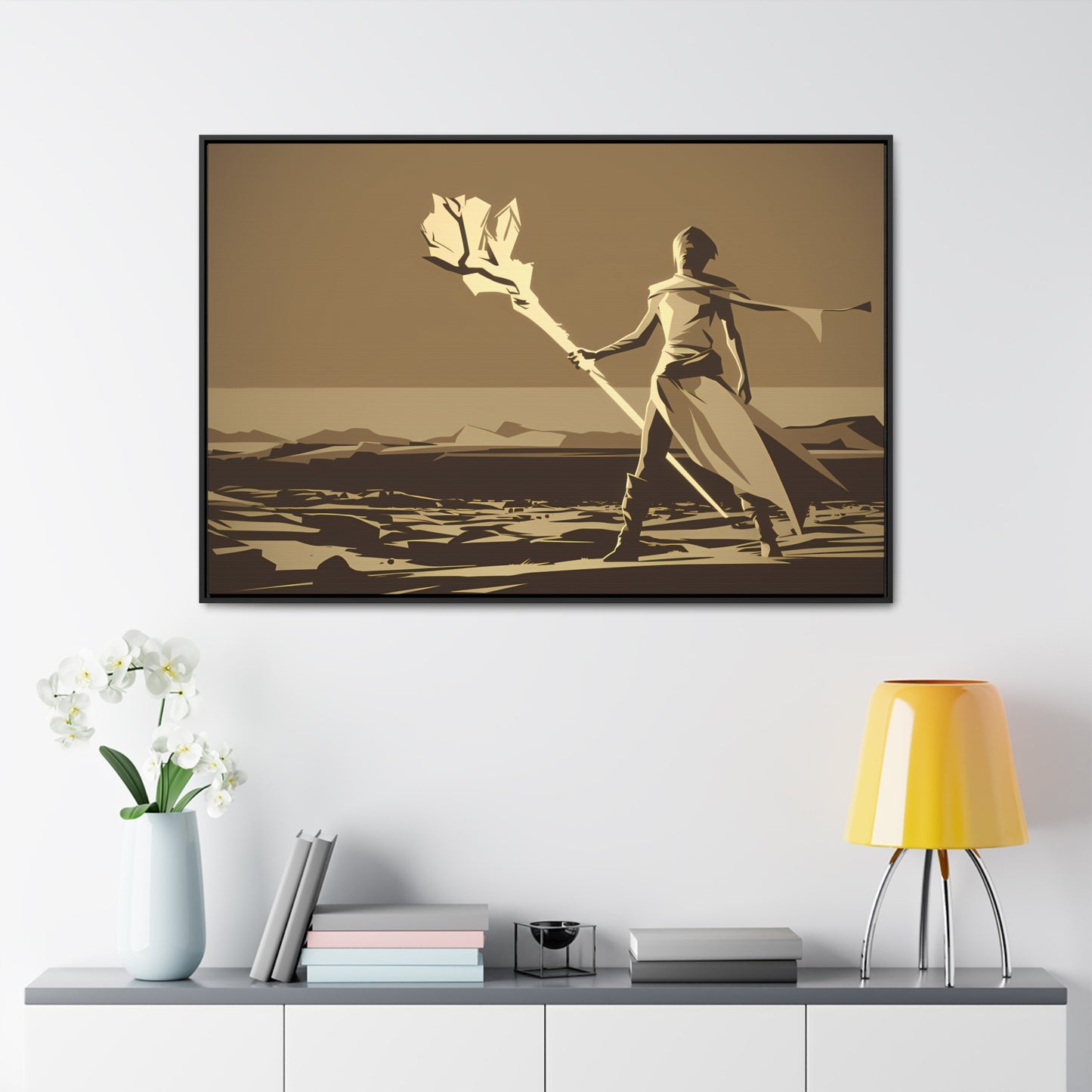 Wanderer of the Desolate Lands - Gallery Canvas Wraps, Horizontal Frame