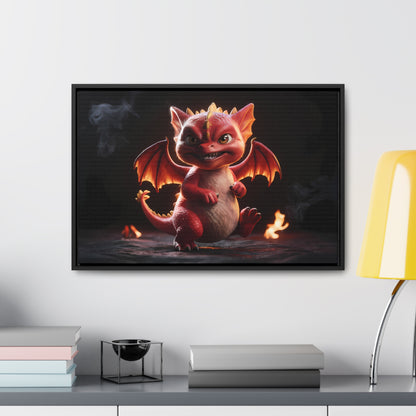 "Fiery Little Guardian" - Gallery Canvas Wraps, Horizontal Frame