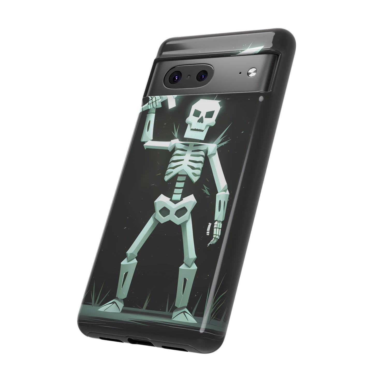 Geometric Skeleton Swordsman - Smartphone Tough Cases