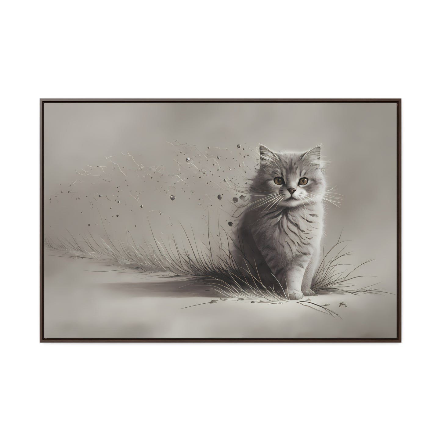 Whiskers in the Wind - Gallery Canvas Wraps, Horizontal Frame