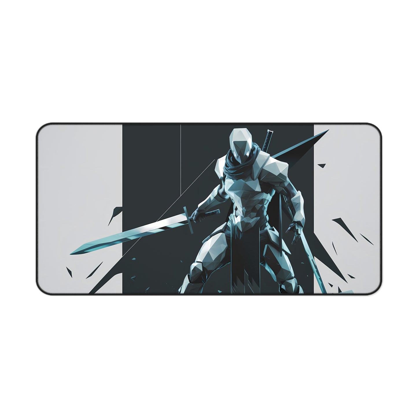 Digital geometric Warrior - Desk Mat