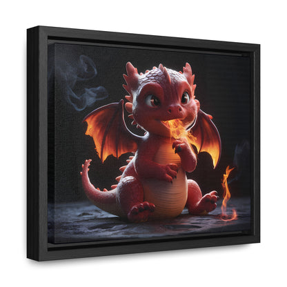 "Baby Dragon's First Flame" - Gallery Canvas Wraps, Horizontal Frame