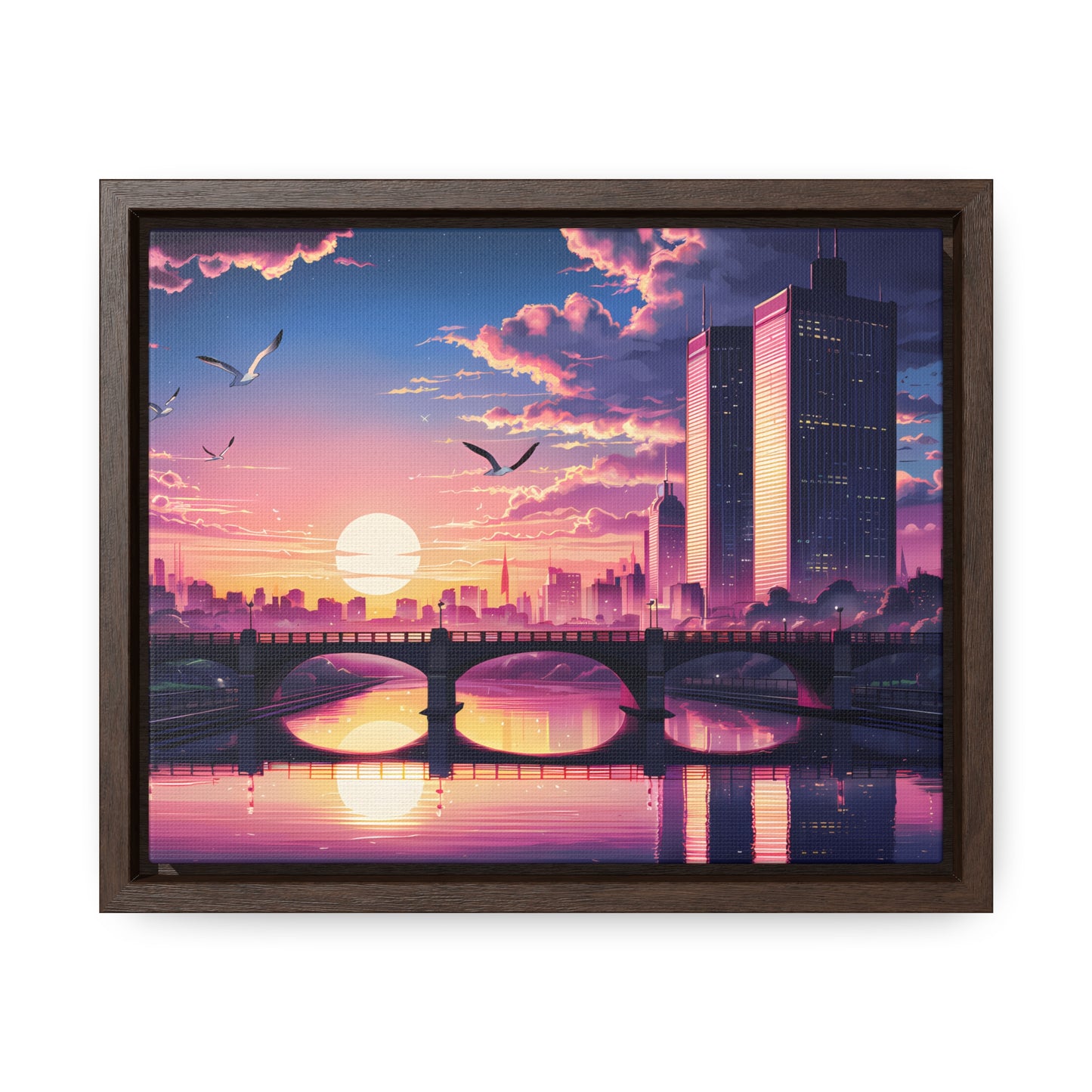 Twilight Reflections - Gallery Canvas Wraps, Horizontal Frame