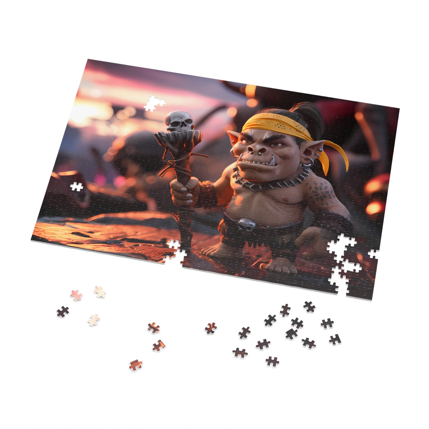 Ogre Shaman at Sunset - Jigsaw Puzzle (30, 110, 252, 500,1000-Piece)