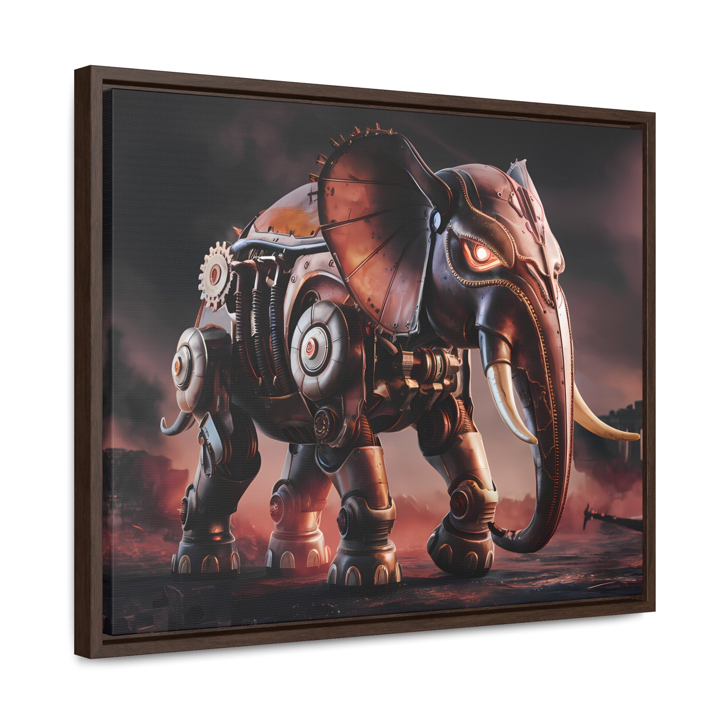 "Mechanized Titan of the Wasteland" - Gallery Canvas Wraps, Horizontal Frame