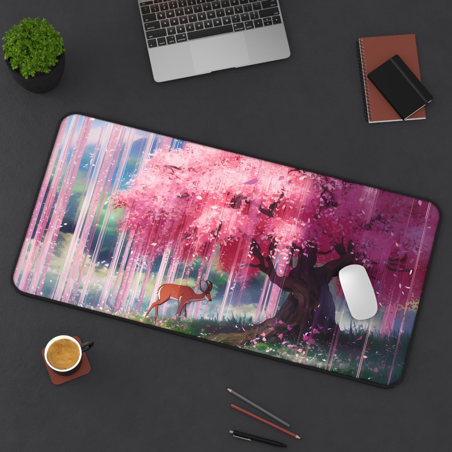 Whispers of the Sakura Forest - Desk Mat