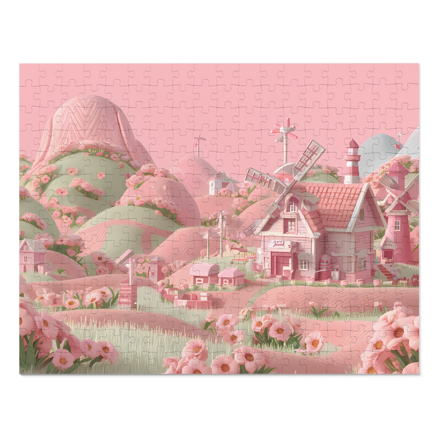 Whimsical Pastel Meadows - Jigsaw Puzzle (30, 110, 252, 500,1000-Piece)