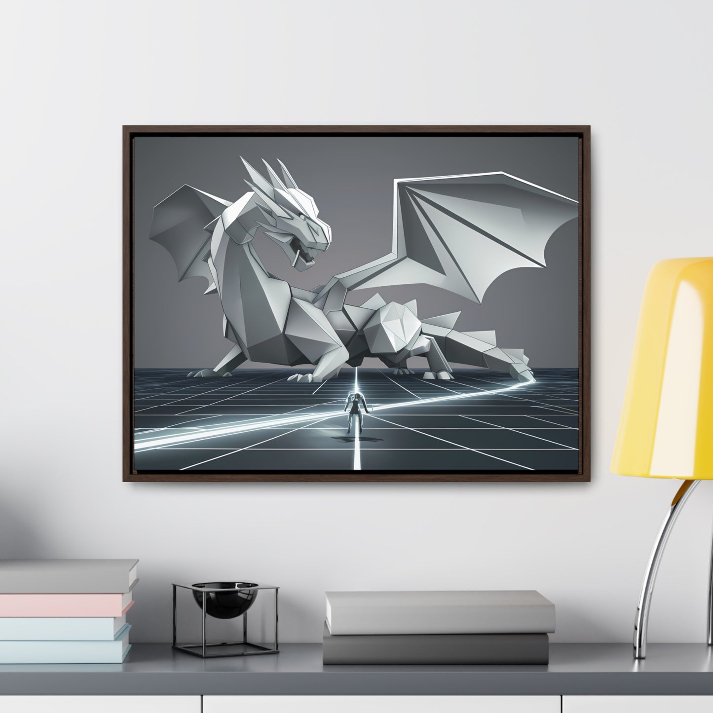 Confrontation in the Digital Realm - Gallery Canvas Wraps, Horizontal Frame