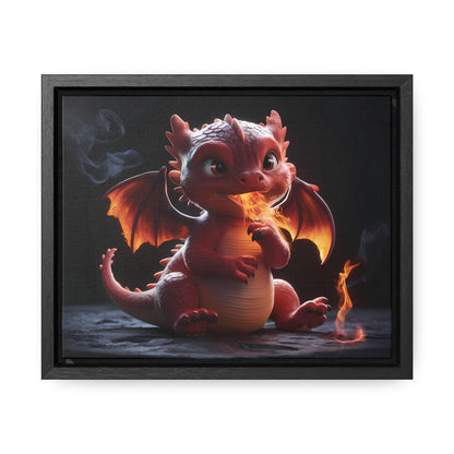 "Baby Dragon's First Flame" - Gallery Canvas Wraps, Horizontal Frame