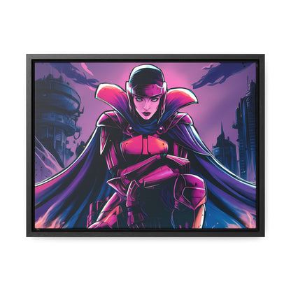 Guardian of the Neon Empire - Gallery Canvas Wraps, Horizontal Frame