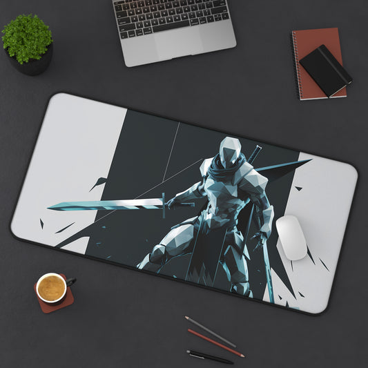 Digital geometric Warrior - Desk Mat