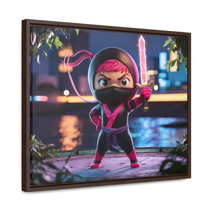 Blade of the Pink Ninja - Gallery Canvas Wraps, Horizontal Frame