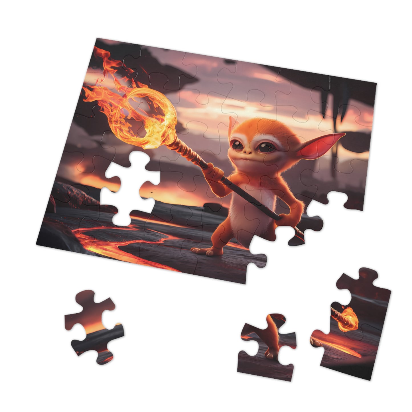 Guardian of the Fiery Realm - Jigsaw Puzzle (30, 110, 252, 500,1000-Piece)