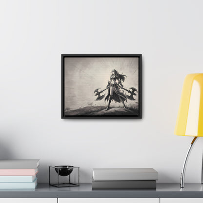 Warrior of the Twilight Plains - Gallery Canvas Wraps, Horizontal Frame