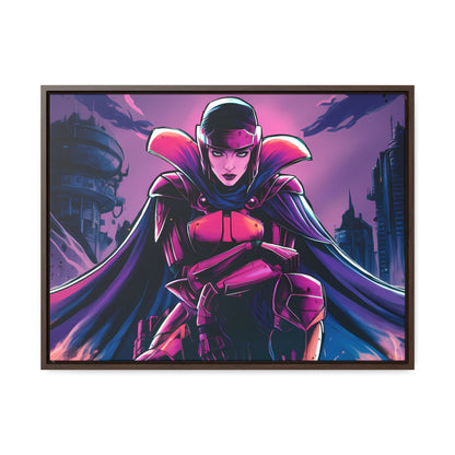 Guardian of the Neon Empire - Gallery Canvas Wraps, Horizontal Frame