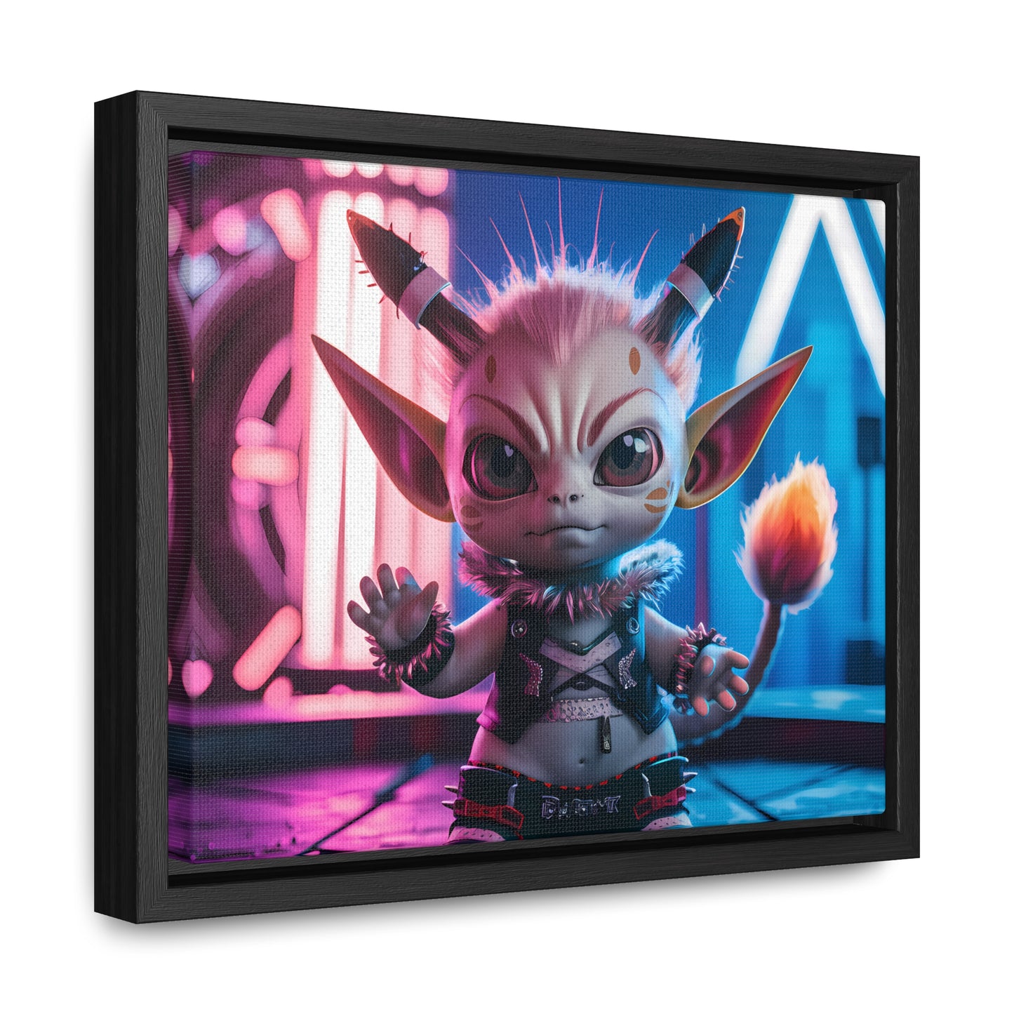 Neon Punk Guardian - Gallery Canvas Wraps, Horizontal Frame