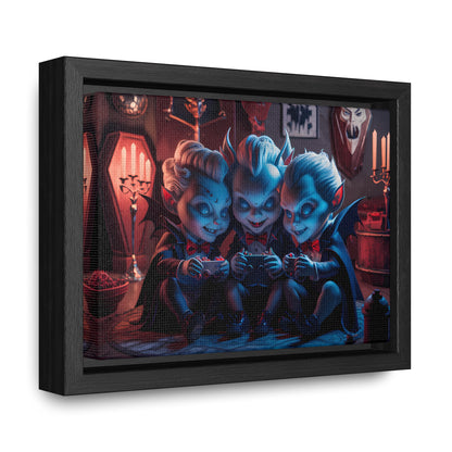 "Night of the Gaming Vampires" - Gallery Canvas Wraps, Horizontal Frame