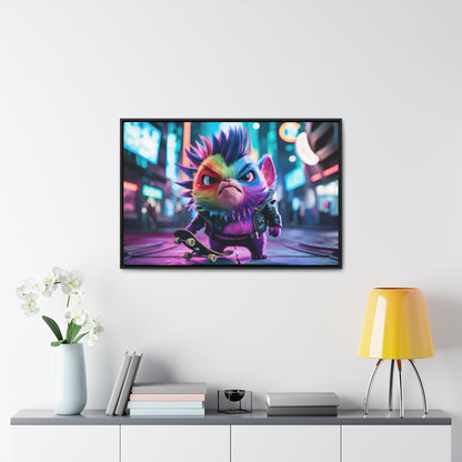 Skateboarding Punk - Gallery Canvas Wraps, Horizontal Frame