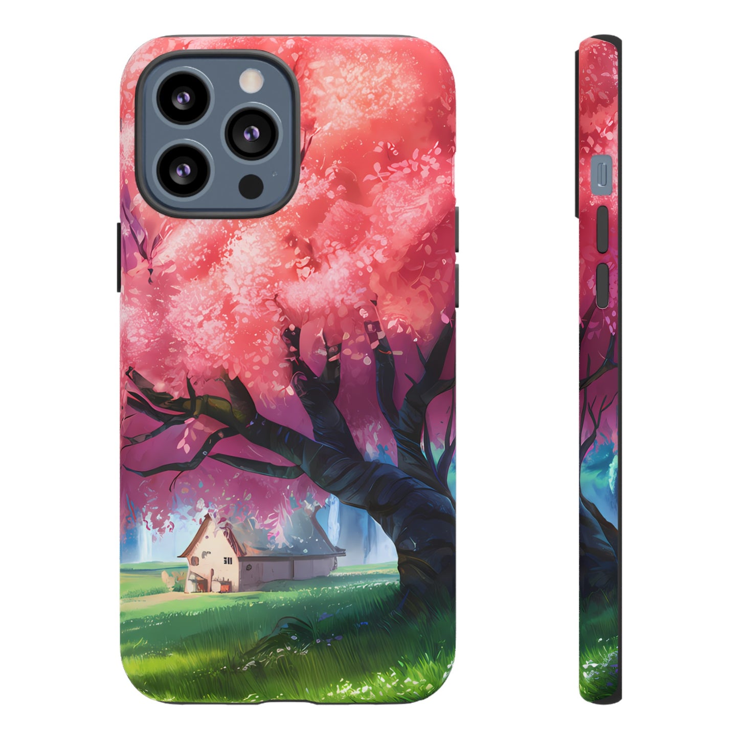 Idyllic Cherry Blossom and a Hut - Smartphone Tough Cases