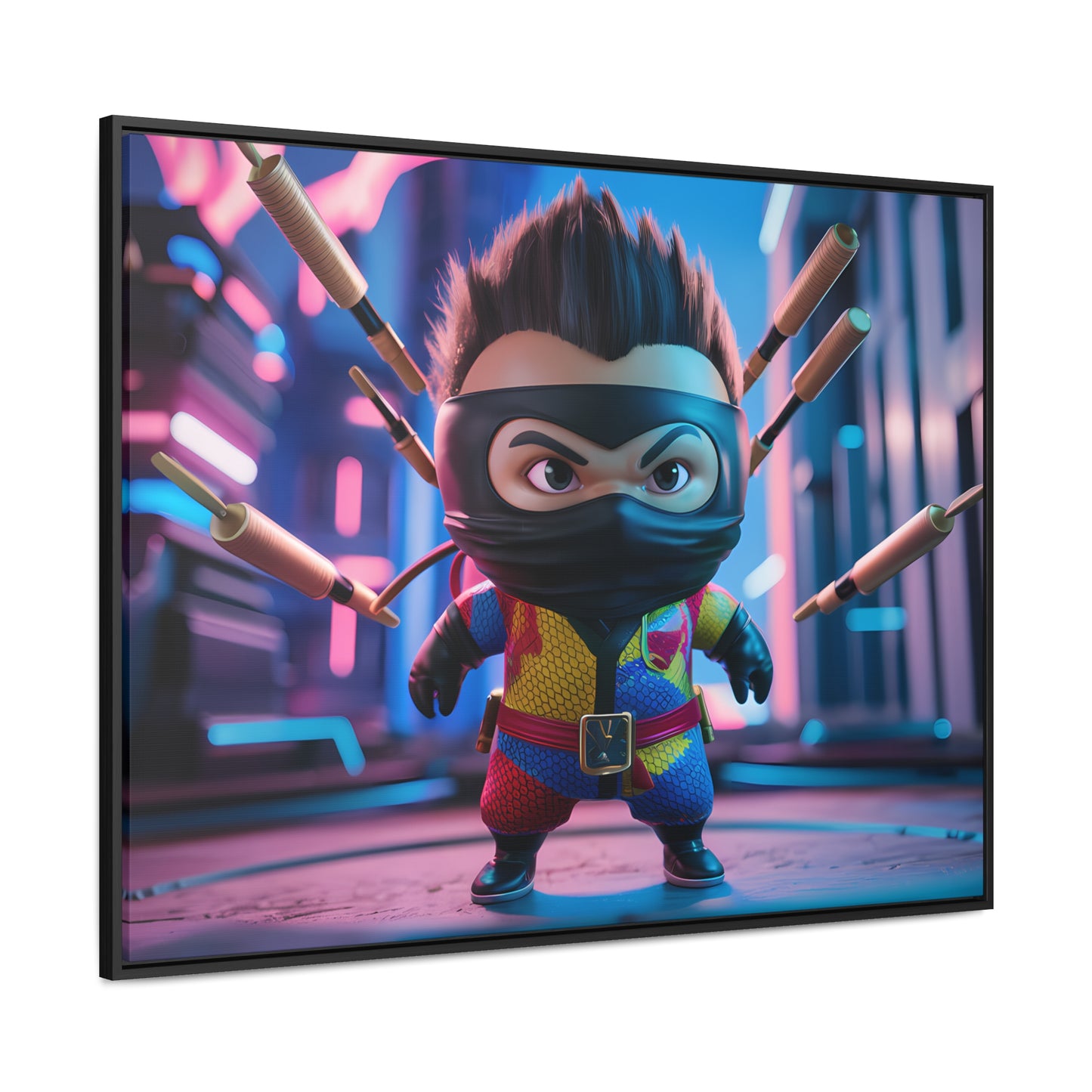 Ninja Toy Showdown - Gallery Canvas Wraps, Horizontal Frame