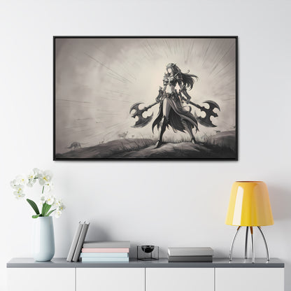 Warrior of the Twilight Plains - Gallery Canvas Wraps, Horizontal Frame