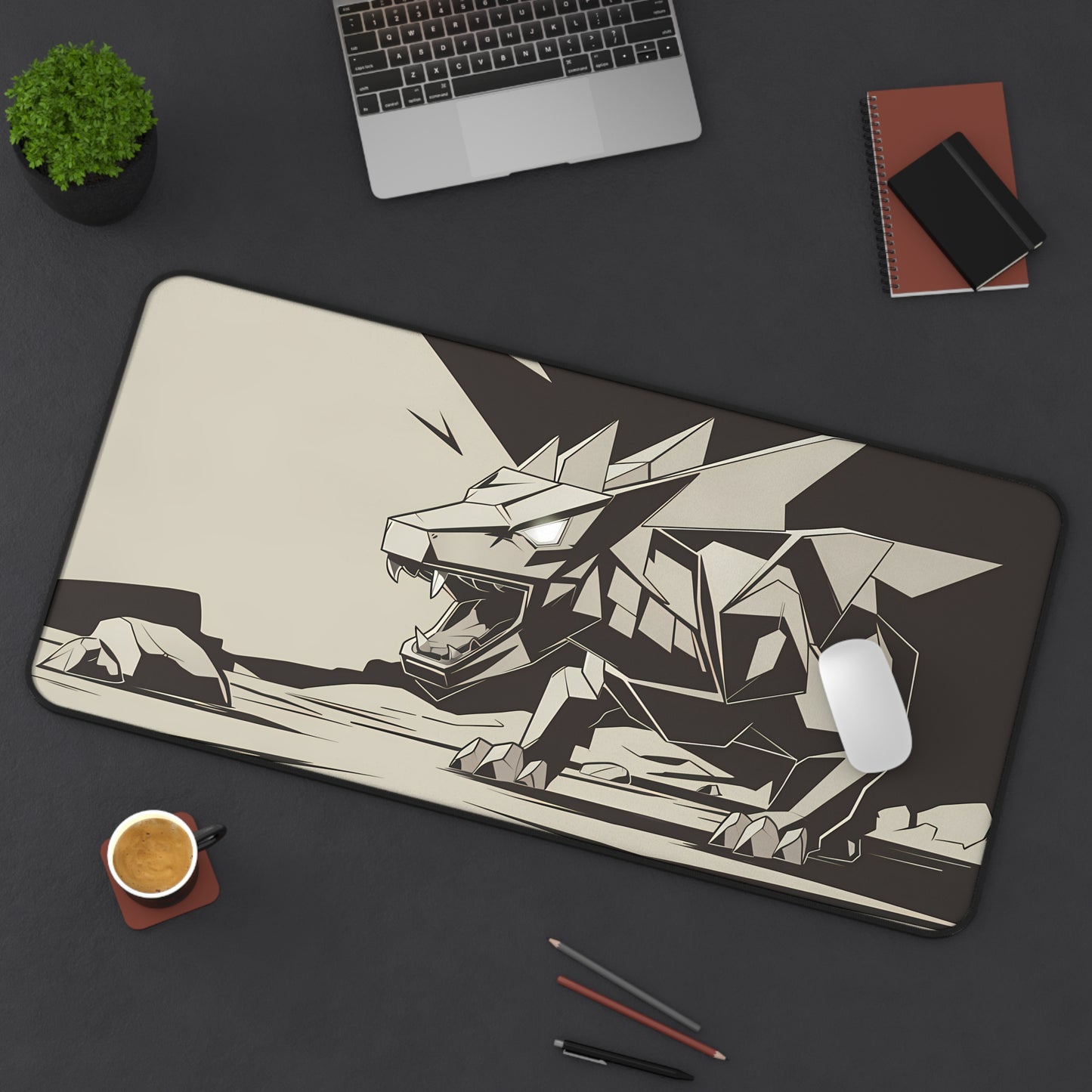 Steel Roar in the Wastelands - Desk Mat