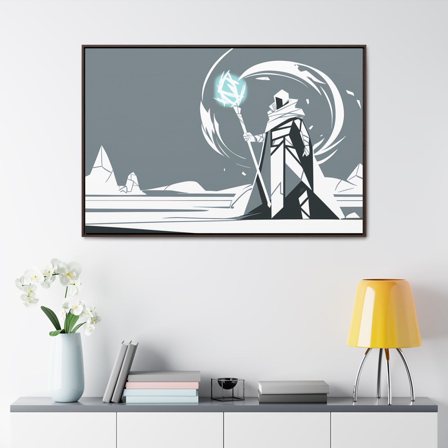 Mage of the Frozen Wastes - Gallery Canvas Wraps, Horizontal Frame