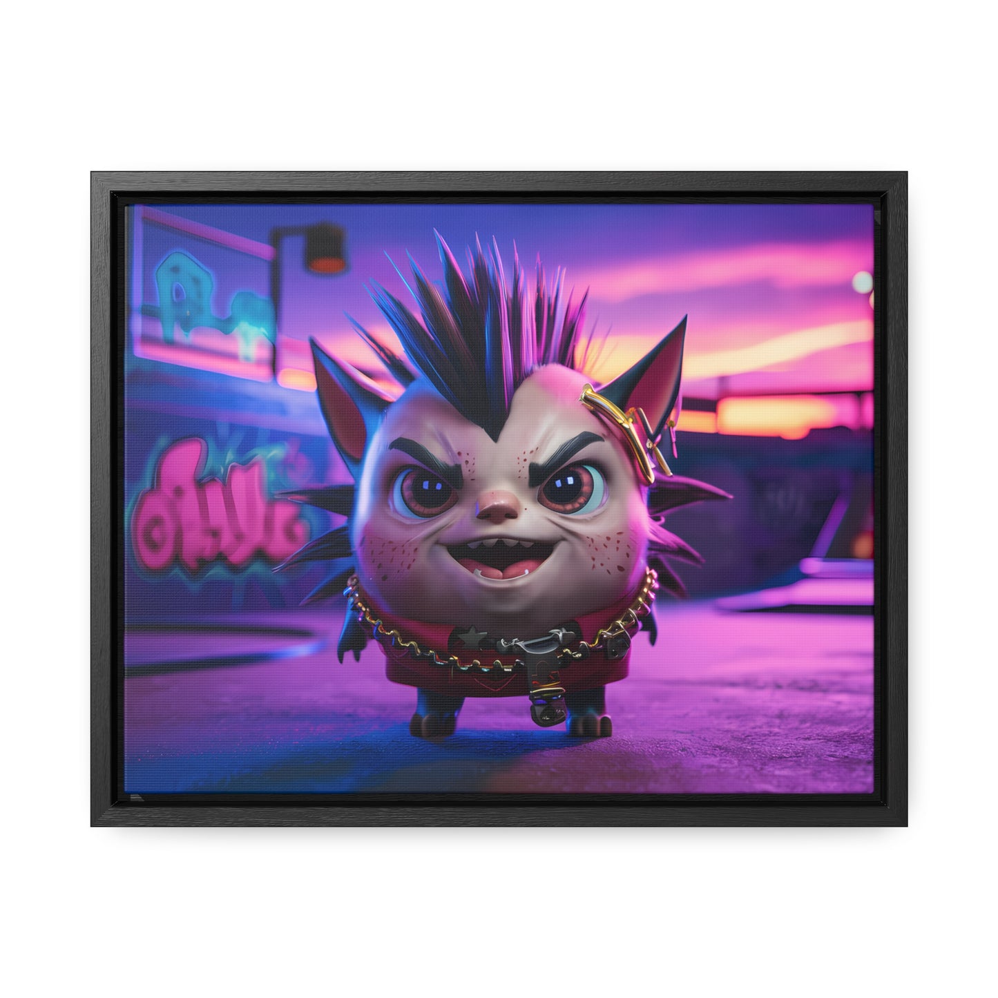 Punk Paws Unleashed - Gallery Canvas Wraps, Horizontal Frame