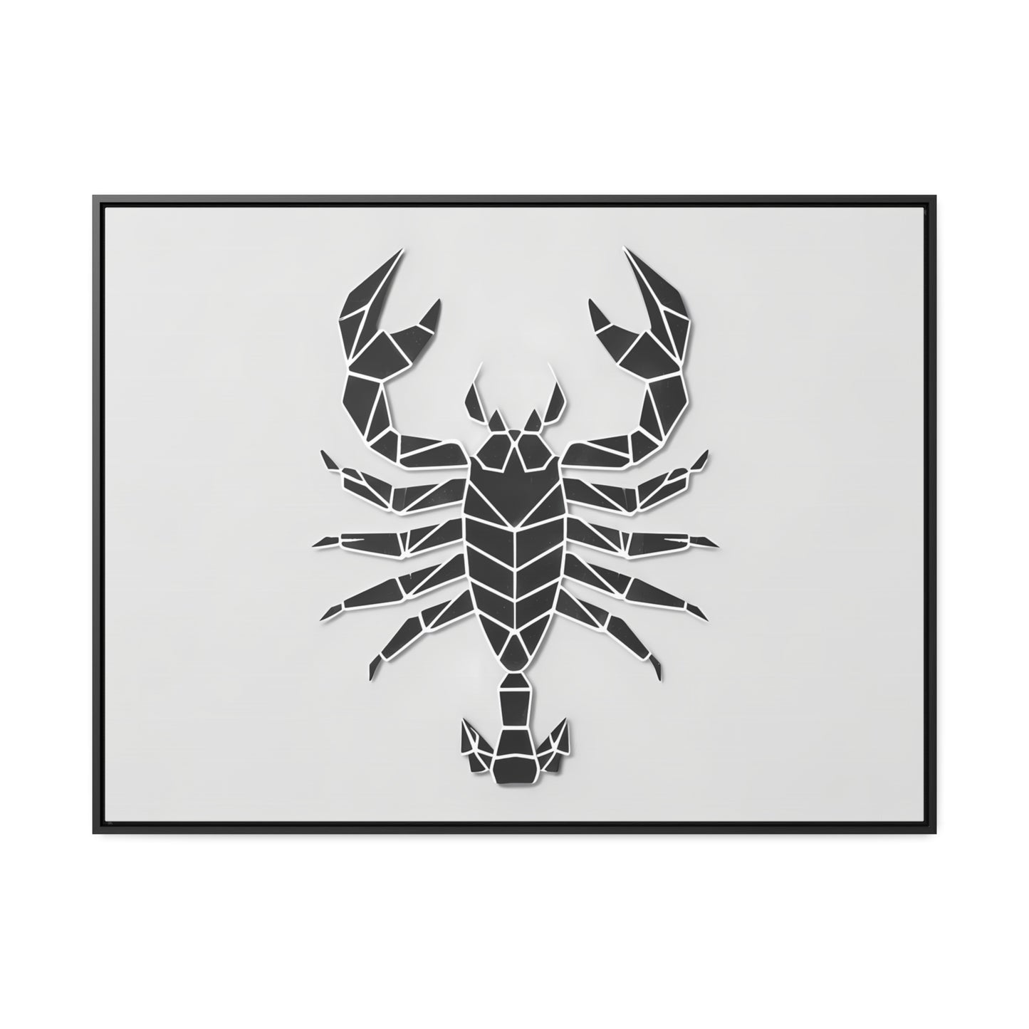 Geometric Scorpion Icon - Gallery Canvas Wraps, Horizontal Frame