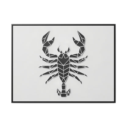 Geometric Scorpion Icon - Gallery Canvas Wraps, Horizontal Frame