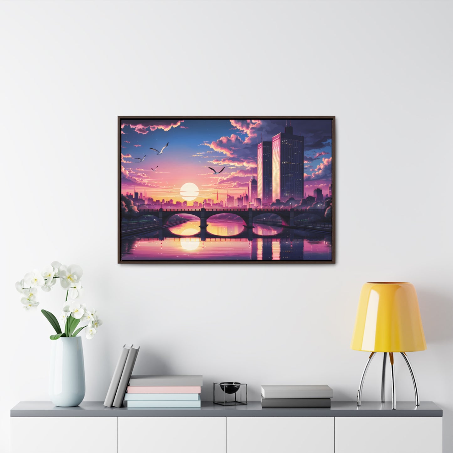 Twilight Reflections - Gallery Canvas Wraps, Horizontal Frame