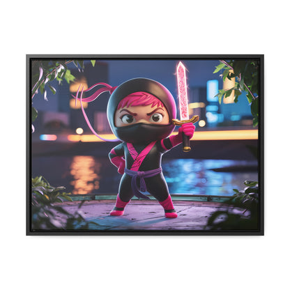 Blade of the Pink Ninja - Gallery Canvas Wraps, Horizontal Frame