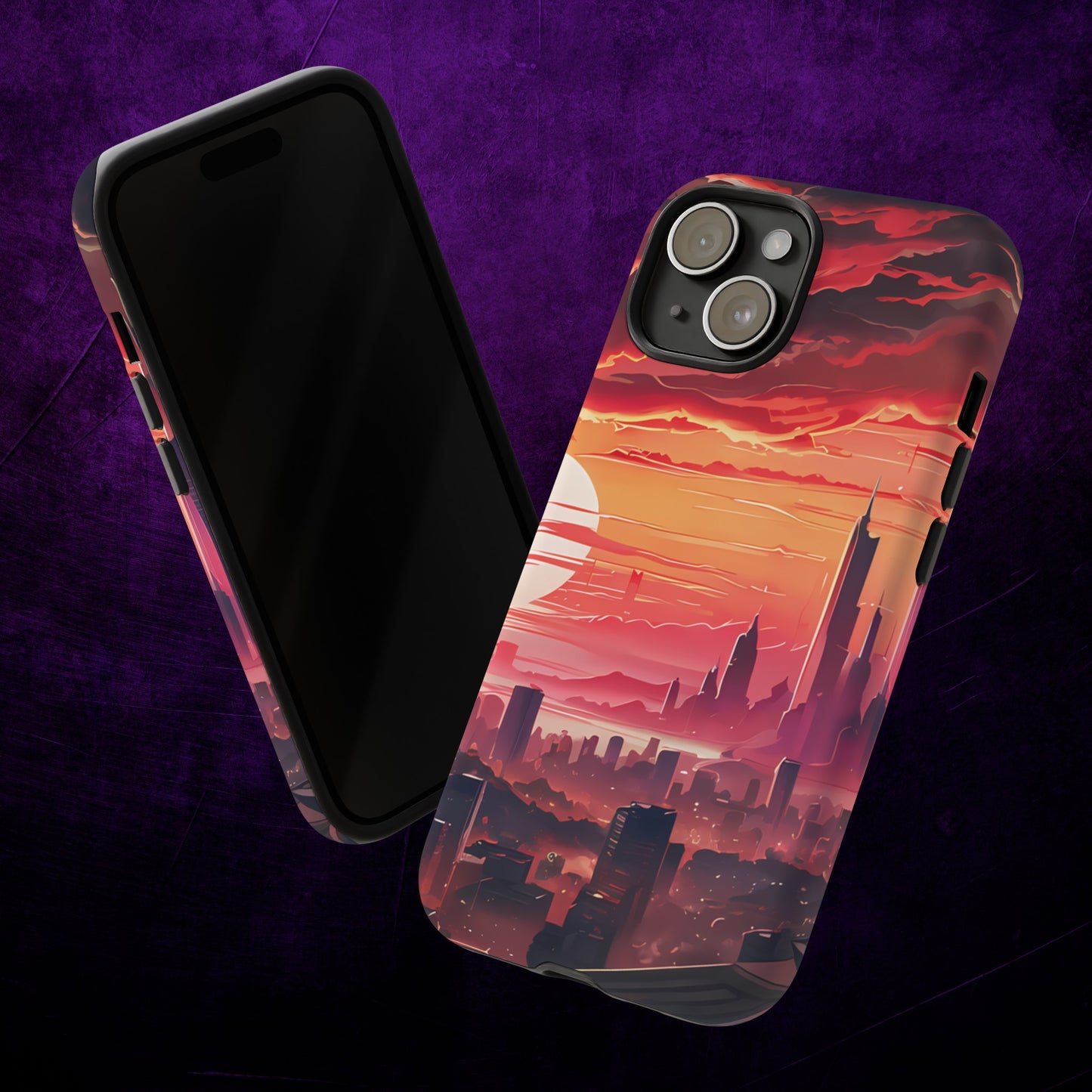 Anime City at Dawn - Smartphone Tough Cases